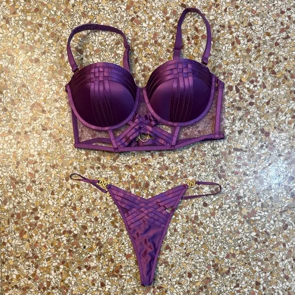 Honey Birdette Tamara Bra and Thong Set - Picture 2 of 7